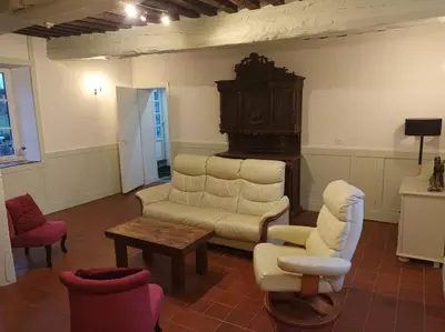 Coin salon dans l'établissement Gîte du Manoir