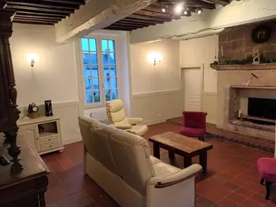 Coin salon dans l'établissement Gîte du Manoir