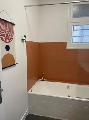 Salle de bains dans l'établissement Appartement 3 Chambres lumineux Caen hyper CENTRE