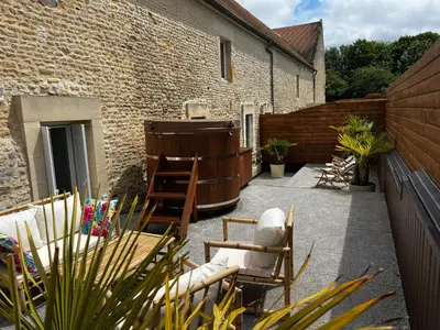 Coin salon dans l'établissement la Bastide du Laizon & Spa