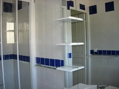 Salle de bains dans l'établissement Les MOUSSES