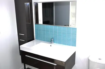 Salle de bains dans l'établissement Résidence La Plage d'Or