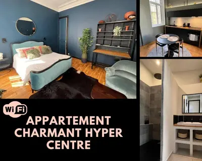 Un ou plusieurs lits dans un hébergement de l'établissement Appartement au coeur de Caen