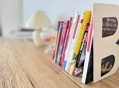 Bibliothèque dans la maison de vacances
