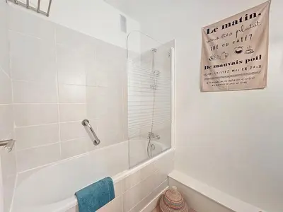 Salle de bains dans l'établissement Mi Casita Azul