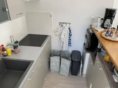 Cuisine ou kitchenette dans l'établissement Appartement le Kingsbridge