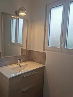 Salle de bains dans l'établissement Maison Ô calme