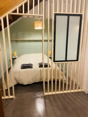 Un ou plusieurs lits dans un hébergement de l'établissement Appartement centre ville Caen Vaugueux