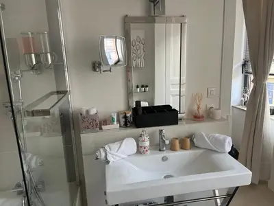 Salle de bains dans l'établissement Chez Céline