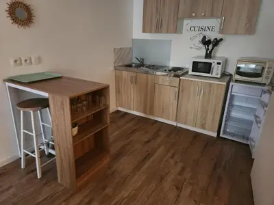 Cuisine ou kitchenette dans l'établissement Studio Le KA-PHI