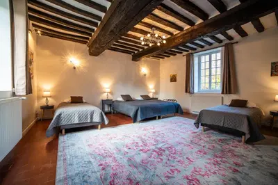 Coin salon dans l'établissement Ferme de la Tour