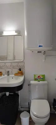 Salle de bains dans l'établissement Cabourg Plage
