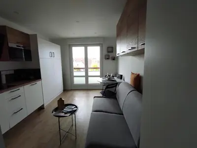 Cuisine ou kitchenette dans l'établissement Au P'tit Littoral