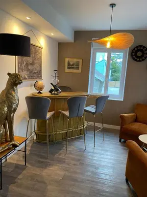 Coin salon dans l'établissement Villa des Pins