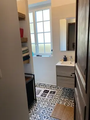 Salle de bains dans l'établissement Chambre hôtes