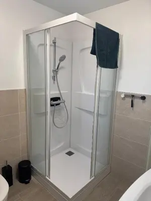 Salle de bains dans l'établissement Gîte à Travers champs