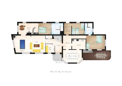 Plan de l'établissement Vaste Maison de 300 m2 en forme de bateau pour 15 L'Iliade