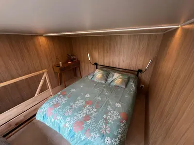 Un ou plusieurs lits dans un hébergement de l'établissement Tiny House à 10min du Mont Saint Michel