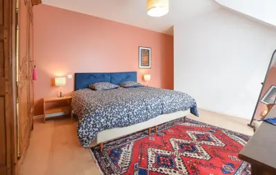 Un ou plusieurs lits dans un hébergement de l'établissement 2 Bedroom Cozy Home In Gouville-Sur-Mer