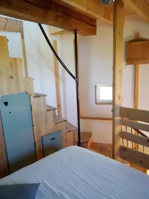 Un ou plusieurs lits dans un hébergement de l'établissement Le vieux Moulin de Pierre