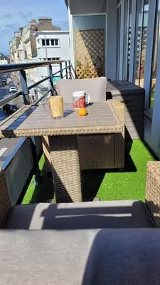 Balcon ou terrasse dans l'établissement Un extérieur en ville