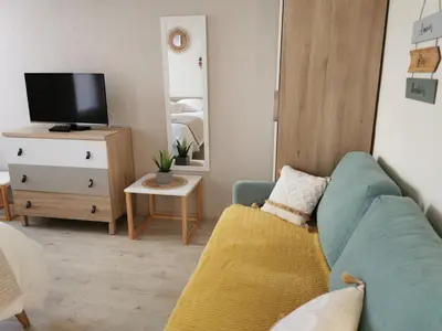Télévision ou salle de divertissement dans l'établissement Appartement Amiral d'Aboville