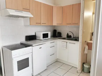 Cuisine ou kitchenette dans l'établissement Appartement Amiral d'Aboville
