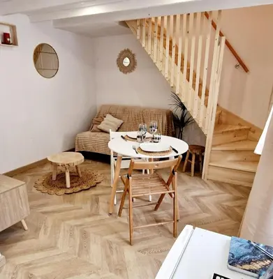 Coin salon dans l'établissement LaMaisonnette 500m plage Juno Beach