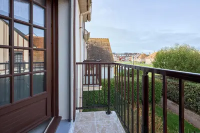 Balcon ou terrasse dans l'établissement Doudounette - Appartement à proximité de la plage