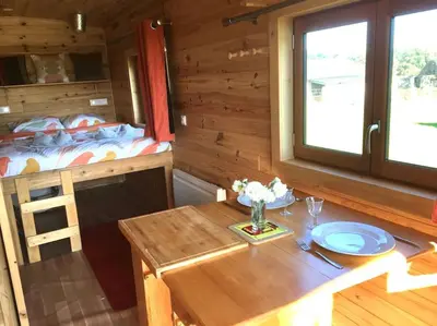 Un ou plusieurs lits dans un hébergement de l'établissement 40min Mt St Michel 30min Mer Draps Serviettes Baie Normandie Cottage