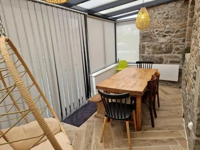 Coin salon dans l'établissement Maison - Gîte du Cotentin 4-6 personnes