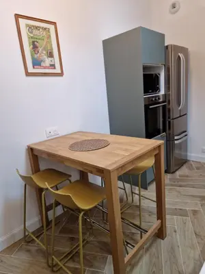 Cuisine ou kitchenette dans l'établissement Maison - Gîte du Cotentin 4-6 personnes