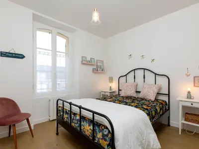 Un ou plusieurs lits dans un hébergement de l'établissement Apartment Garance by Interhome