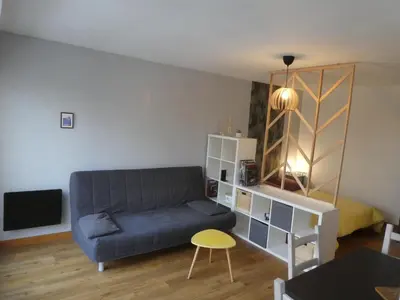 Coin salon dans l'établissement Appartement calme et cosy