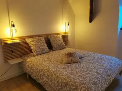 Un ou plusieurs lits dans un hébergement de l'établissement apt cozy refait à neuf à 5min du centre ville