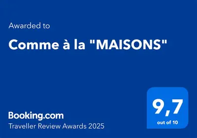 Certificat, récompense, panneau ou autre document affiché dans l'établissement Comme à la 