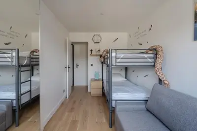 Un ou plusieurs lits dans un hébergement de l'établissement Esprit Zen - Avec parking 10min à pied de la plage