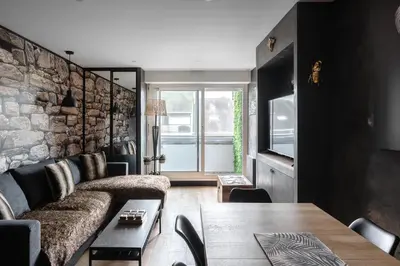 Coin salon dans l'établissement Esprit Zen - Avec parking 10min à pied de la plage