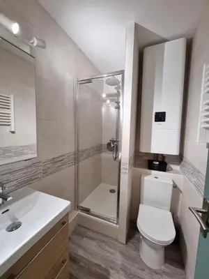 Salle de bains dans l'établissement Echappée en bord de mer - studio à la plage !