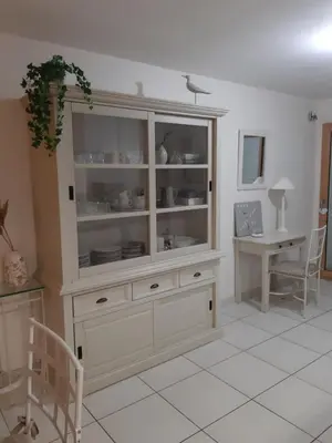 Cuisine ou kitchenette dans l'établissement Résidence Les Pêcheries