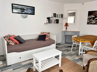 Coin salon dans l'établissement Esperanza Maison & Jardin Mer