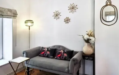 Coin salon dans l'établissement Stunning Home In Dangy With Wifi