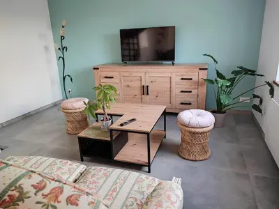 Télévision ou salle de divertissement dans l'établissement Gîte de Cantilly meublé de tourisme 3 étoiles ***
