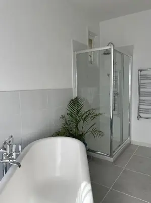 Salle de bains dans l'établissement Demeure exceptionnelle proche du château de Vire