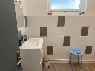 Salle de bains dans l'établissement La Longère
