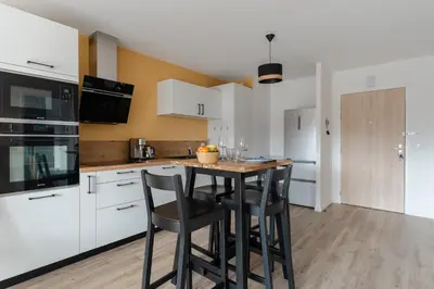 Cuisine ou kitchenette dans l'établissement Madreperla - Appt à moins dun km de la plage