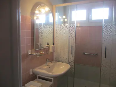 Salle de bains dans l'établissement GITE LE LILAS