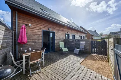Balcon ou terrasse dans l'établissement Ethoucky - Maison à 300m de la plage
