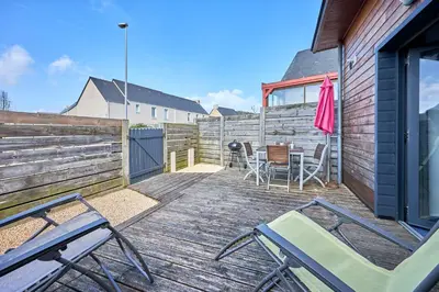 Balcon ou terrasse dans l'établissement Ethoucky - Maison à 300m de la plage