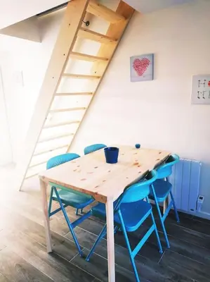 Coin salon dans l'établissement Le gîte du havre